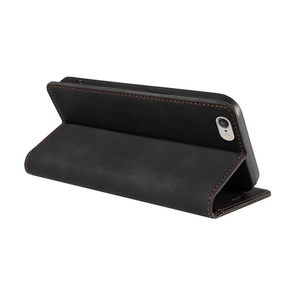 BETOPNICE 003 For iPhone 6 Plus / 7 Plus / 8 Plus / 6s Plus TPU+PU Leather Stand Cover RFID Blocking Wallet Cell Phone Case - Black - 4