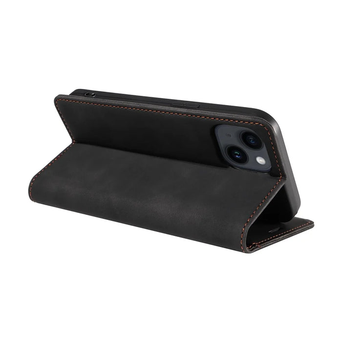 BETOPNICE 003 RFID Blocking Stand Case For iPhone 14 Plus , TPU + PU Leather Stand Cover Wallet - Black - 4