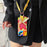 For iPhone 13 Soft TPU Phone Cover Heart Pattern Cell Phone Case with Rainbow Decor, Leather Shoulder Strap - 5
