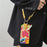 For iPhone 13 Soft TPU Phone Cover Heart Pattern Cell Phone Case with Rainbow Decor, Leather Shoulder Strap - 6