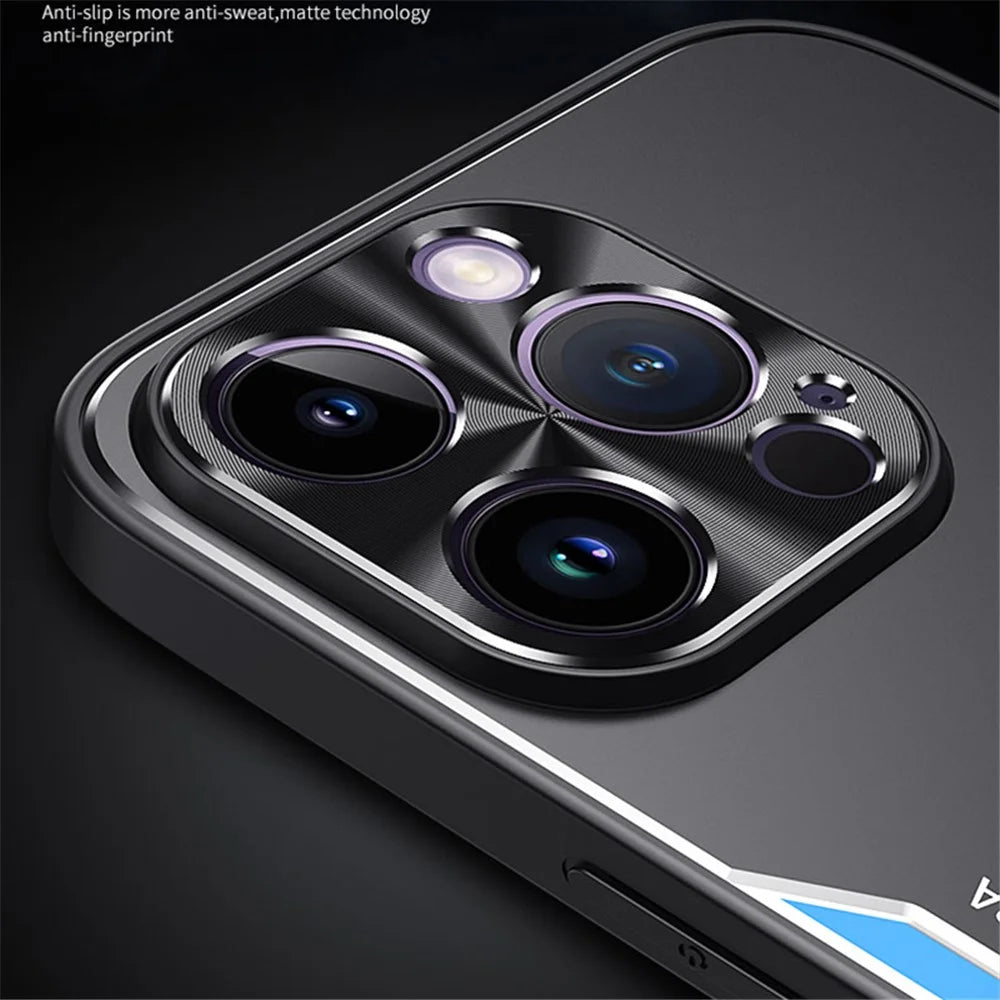 For iPhone 12 Pro Shockproof Cell Phone Shell Anti-dust Aluminium Alloy + TPU Phone Case Cover - Blue - 4
