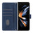 For Samsung Galaxy Z Fold5 5G Leather Case with Hand Strap Wallet Stand Phone Cover - Sapphire - 3