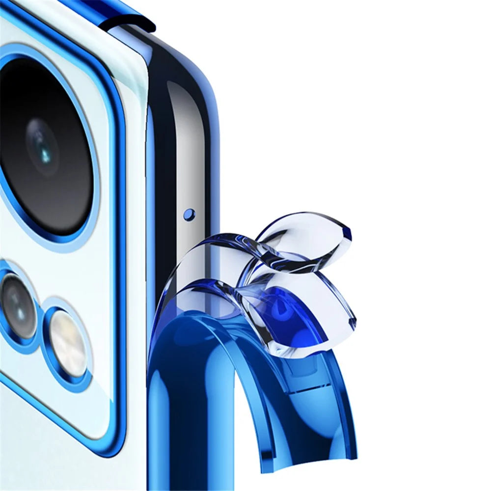 SULADA Nature Series for vivo S17 5G Matte TPU Case Electroplating Anti-drop Cell Phone Cover - Blue - 4
