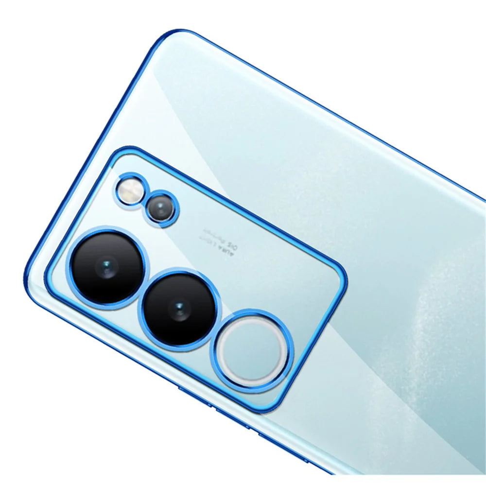 SULADA Nature Series for vivo S17 5G Matte TPU Case Electroplating Anti-drop Cell Phone Cover - Blue - 6