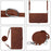 For Samsung Galaxy Z Fold5 5G Leather Case with Shoulder Strap Wallet Stand Phone Cover - Brown - 7