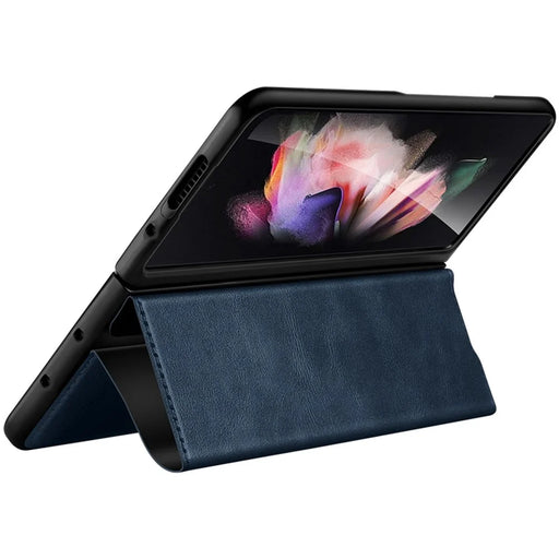 SULADA For Samsung Galaxy Z Fold5 5G PU Leather Protective Cover Anti-drop Stand Phone Case - Black - 2