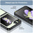 For Samsung Galaxy Z Flip5 5G Mobile Phone Back Cover Clear Protective Shockproof TPU+Acrylic Case - Black - 5