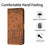 For iPhone 15 Pro Max Wall Cats Imprinted PU Leather Stand Phone Cover Wallet Case with Strap - Brown - 4