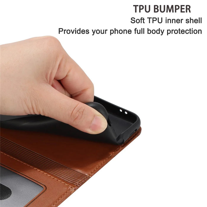 For iPhone 15 Pro Max Wall Cats Imprinted PU Leather Stand Phone Cover Wallet Case with Strap - Brown - 6
