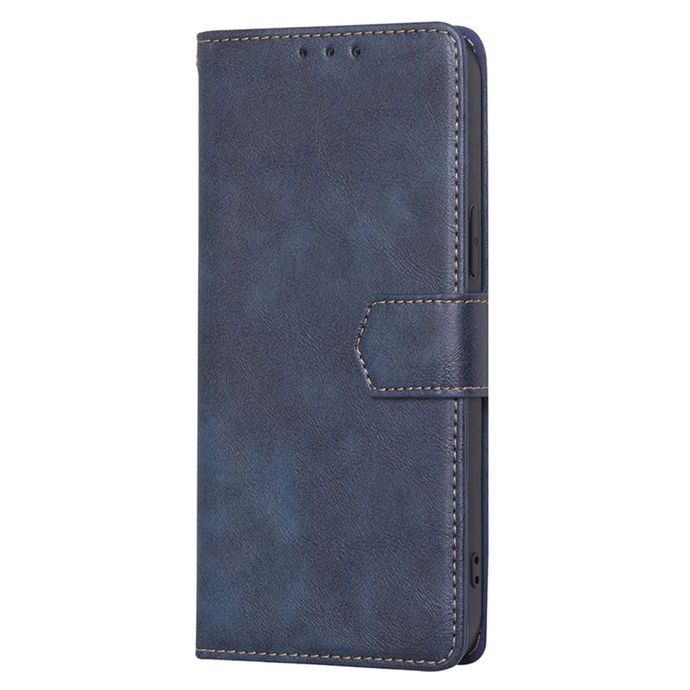 For Samsung Galaxy M54 / F54 5G RFID Blocking Wallet Phone Case PU Leather Stand Cover - Blue - 6