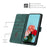 Stand Wallet for TECNO Camon 20 Premier 5G Skin-Touch Imprinted Lines Case Phone Leather Cover - Green - 7