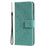 For iPhone 15 Plus Mandala Flower Imprint Protective Case PU Leather Wallet Stand Phone Cover with Strap - Green - 5