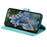 For iPhone 15 PU Leather Stand Cover Mandala Flower Imprint Wallet Phone Case with Strap - Green - 3