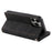 For iPhone 15 Pro Max Anti-dust PU Leather Phone Case Zipper Pocket 9 Card Slots Protective Cover - Black - 4