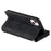 For iPhone 15 Plus PU Leather Cover Zipper Pocket 9 Card Slots Protective Phone Case with Strap - Black - 4