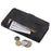 For iPhone 15 Pro Anti-Drop PU Leather Phone Cover Zipper Pocket 9 Card Slots Shockproof Case - Black - 5