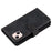 PU Leather Phone Case for iPhone 15 Protective Case Zipper Pocket 9 Card Slots Phone Cover with Strap - Black - 5