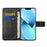 PU Leather Wallet Phone Case for iPhone 15 , Butterfly Flower Imprinted Stand Smartphone Cover - Black - 3