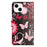 For iPhone 15 Plus Folio Wallet Case PU Leather Pattern Printing Stand Phone Cover - Black / Butterflies - 5