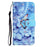 For iPhone 15 Flip Leather Wallet Case 3D Pattern Printing Stand Phone Cover - Flower and Butterfly - 4