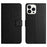 PU Leather Phone Case for iPhone 15 Pro Max ,  Wallet Stand Litchi Texture Phone Cover - Black - 1