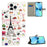 For iPhone 15 Pro Max PU Leather Flip Protective Case Pattern Printing Stand Wallet Phone Cover - Iron Tower - 6