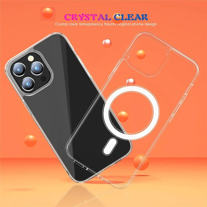 For iPhone 15 Pro Compatible with MagSafe Drop Resistant TPU+PC Case Clear Phone Cover - 2