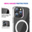 For iPhone 15 Pro Compatible with MagSafe Drop Resistant TPU+PC Case Clear Phone Cover - 6
