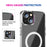For iPhone 15 Clear Phone Cover Compatible with MagSafe Fall Protection TPU+PC Case - 6