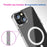 For iPhone 15 Clear Phone Cover Compatible with MagSafe Fall Protection TPU+PC Case - 7