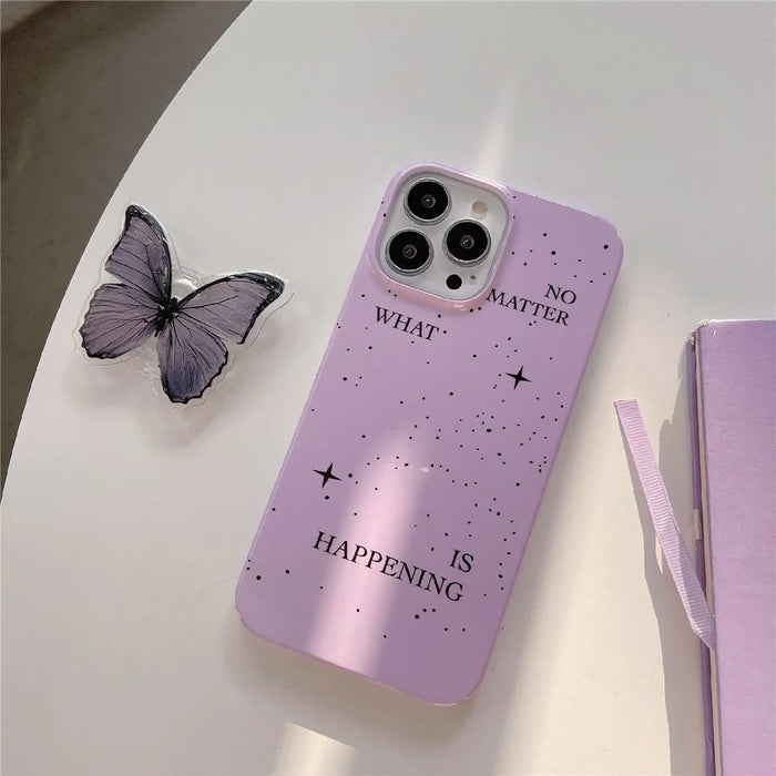 For iPhone 14 Pro Max Hard PC Phone Cover Pattern Printing Glossy Protective Case - Splash-Ink - 4