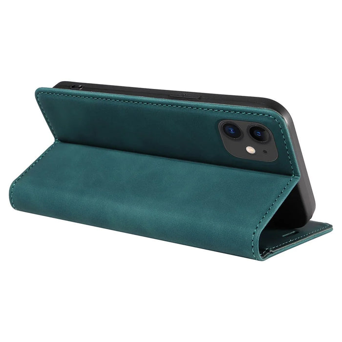BETOPNICE 003 For iPhone 12 / 12 Pro 6.1 inch Cell Phone Cover Wallet Leather Stand RFID Blocking Case - Green - 4