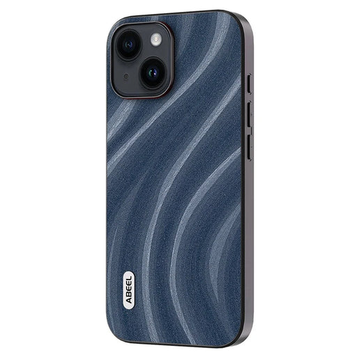 ABEEL Milky Way Series for iPhone 14 Phone Case PU Leather Coated PC+TPU Protective Cover - Blue - 2