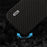 ABEEL Carbon Fiber Texture Phone Case for iPhone 15 , PU Leather Coated PC+TPU Phone Cover - Black - 4