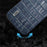 ABEEL Anti-scratch Phone Case for iPhone 15 , Crocodile Texture Cowhide Leather Coated TPU + PC Cover - Blue - 4