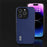 ABEEL For iPhone 14 Pro Max Phone Case Cowhide Leather + PC + TPU Litchi Texture Anti-Drop Cover - Blue - 6