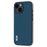 ABEEL For iPhone 14 Soft Silky Feeling Phone Case Cowhide Leather Coated PC+TPU Hybrid Protective Cover - Blue - 2