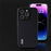 ABEEL For iPhone 14 Pro Smooth Silky Feeling Phone Case Cowhide Leather Coated PC+TPU Back Cover - Black - 6