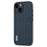 ABEEL For iPhone 14 Plus Protective Phone Case Cowhide Leather Coated PC+TPU Luxury Textured Cover - Blue - 2