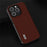ABEEL For iPhone 13 Pro Max Back Cover Silky Feeling Cowhide Leather Coated PC+TPU Phone Case - Coffee - 4
