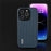 ABEEL For iPhone 13 Pro Phone Case Luxury Textured Cowhide Leather Coated PC+TPU Shockproof Cover - Blue - 6