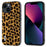 ABEEL For iPhone 13 Leopard Texture Protective Shell PU Leather + TPU + PC Phone Back Cover - Gold - 1