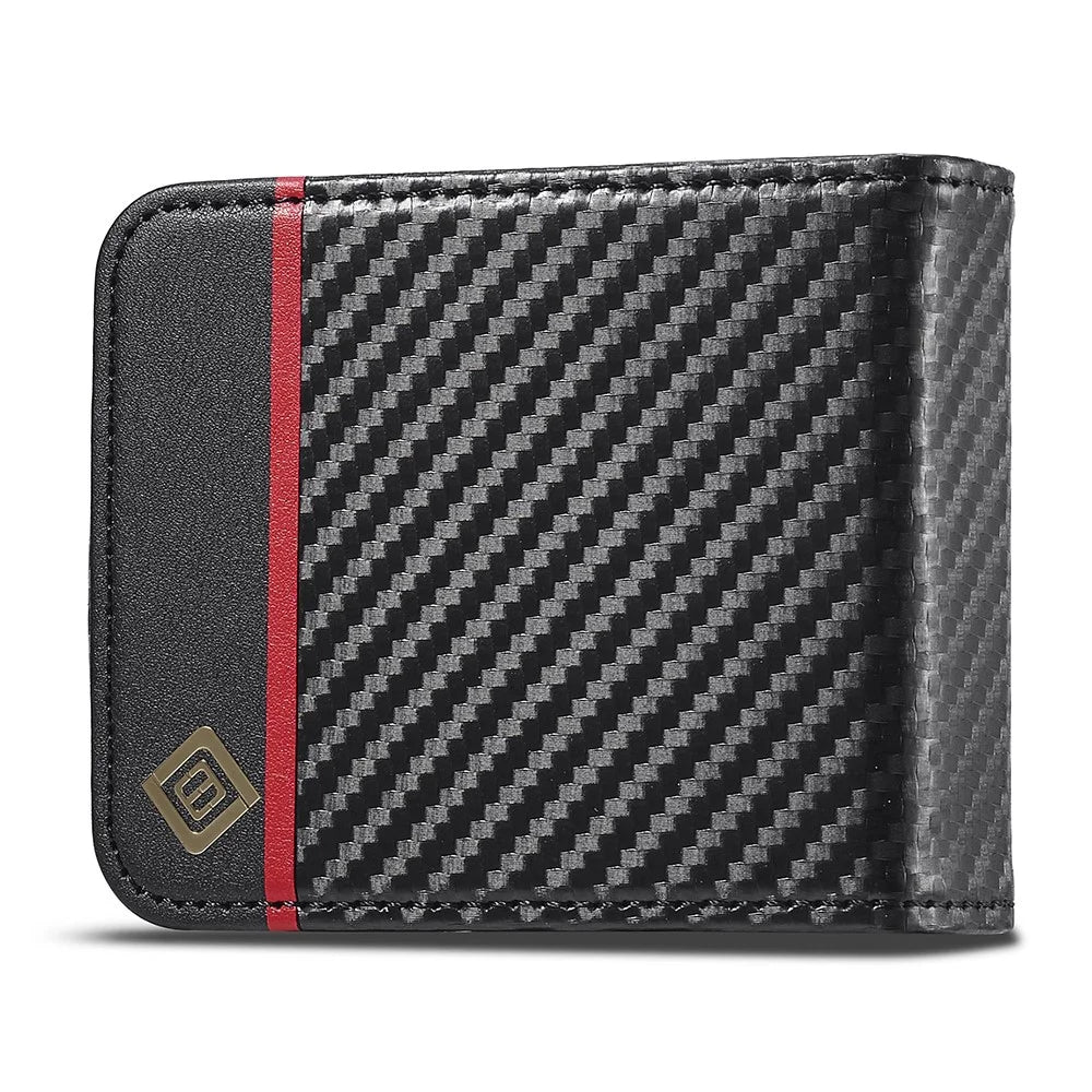 LC.IMEEKE For Samsung Galaxy Z Flip3 5G PU Leather Case Carbon Fiber Texture Card Holder Phone Cover - Vertical Stripe - 7