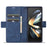 LC.IMEEKE For Samsung Galaxy Z Fold5 5G RFID Blocking Phone Case Wallet PU Leather Stand Cover - Blue - 2