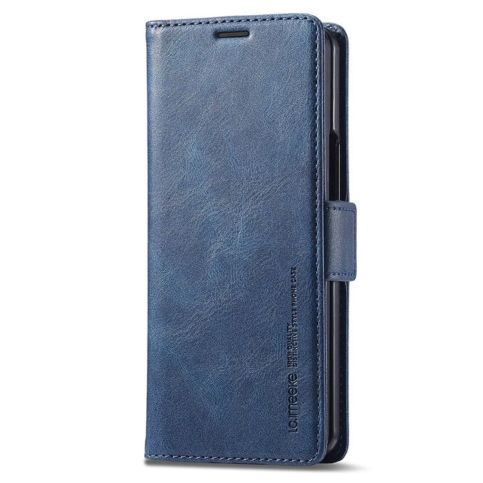 LC.IMEEKE For Samsung Galaxy Z Fold5 5G RFID Blocking Phone Case Wallet PU Leather Stand Cover - Blue - 7