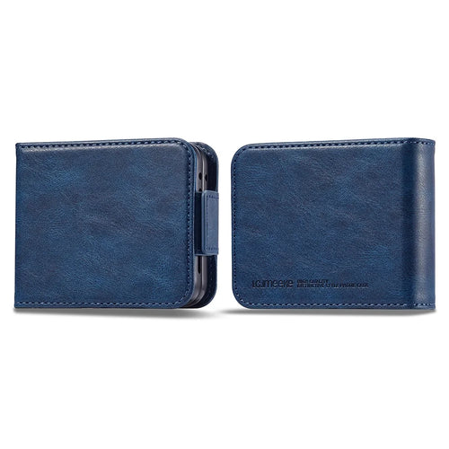 LC.IMEEKE For Samsung Galaxy Z Flip5 5G PU Leather Phone Cover RFID Blocking Card Slot Case - Blue - 1
