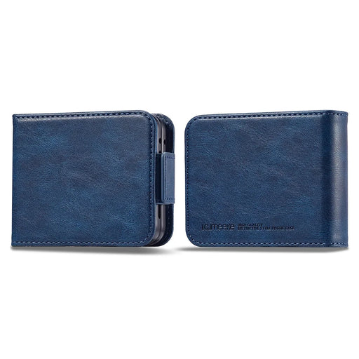 LC.IMEEKE For Samsung Galaxy Z Flip5 5G PU Leather Phone Cover RFID Blocking Card Slot Case - Blue - 1