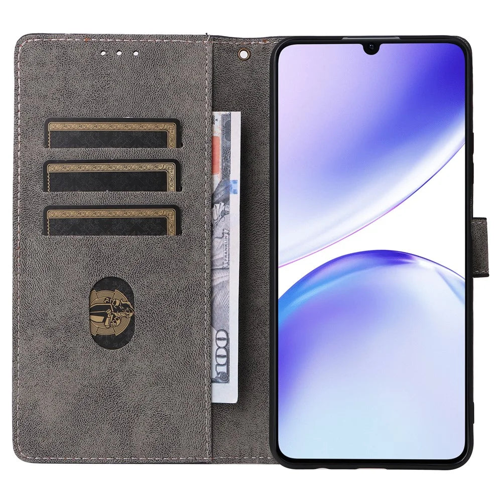 For Realme C53 (Global) / C53 (India) / C51 / Note 50 4G / Narzo N53 4G RFID Blocking Wallet Phone Cover Anti-drop Leather Stand Case - Brown - 2