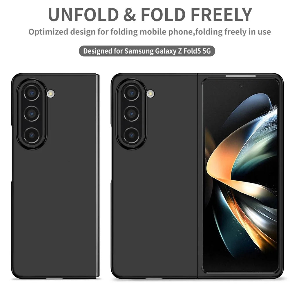 For Samsung Galaxy Z Fold5 5G Hard PC Anti-drop Cover Folding Phone Protective Case - Black - 4