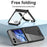 For Samsung Galaxy Z Flip5 5G Shockproof Hard PC Cover Electroplating Phone Protective Case Built-In Glass Film - Black - 2
